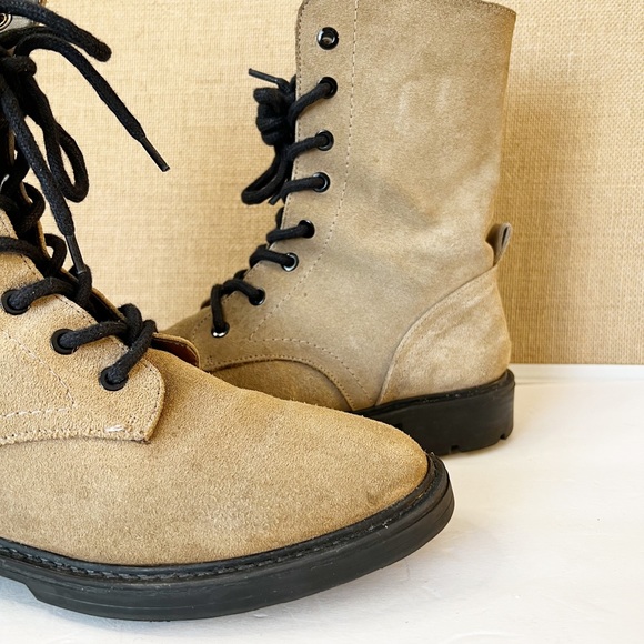 Zara Suede Combat Boots Size 40 - Picture 7 of 14